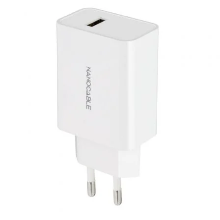 Nanocable Cargador USB-A 5V/2.1A Blanco